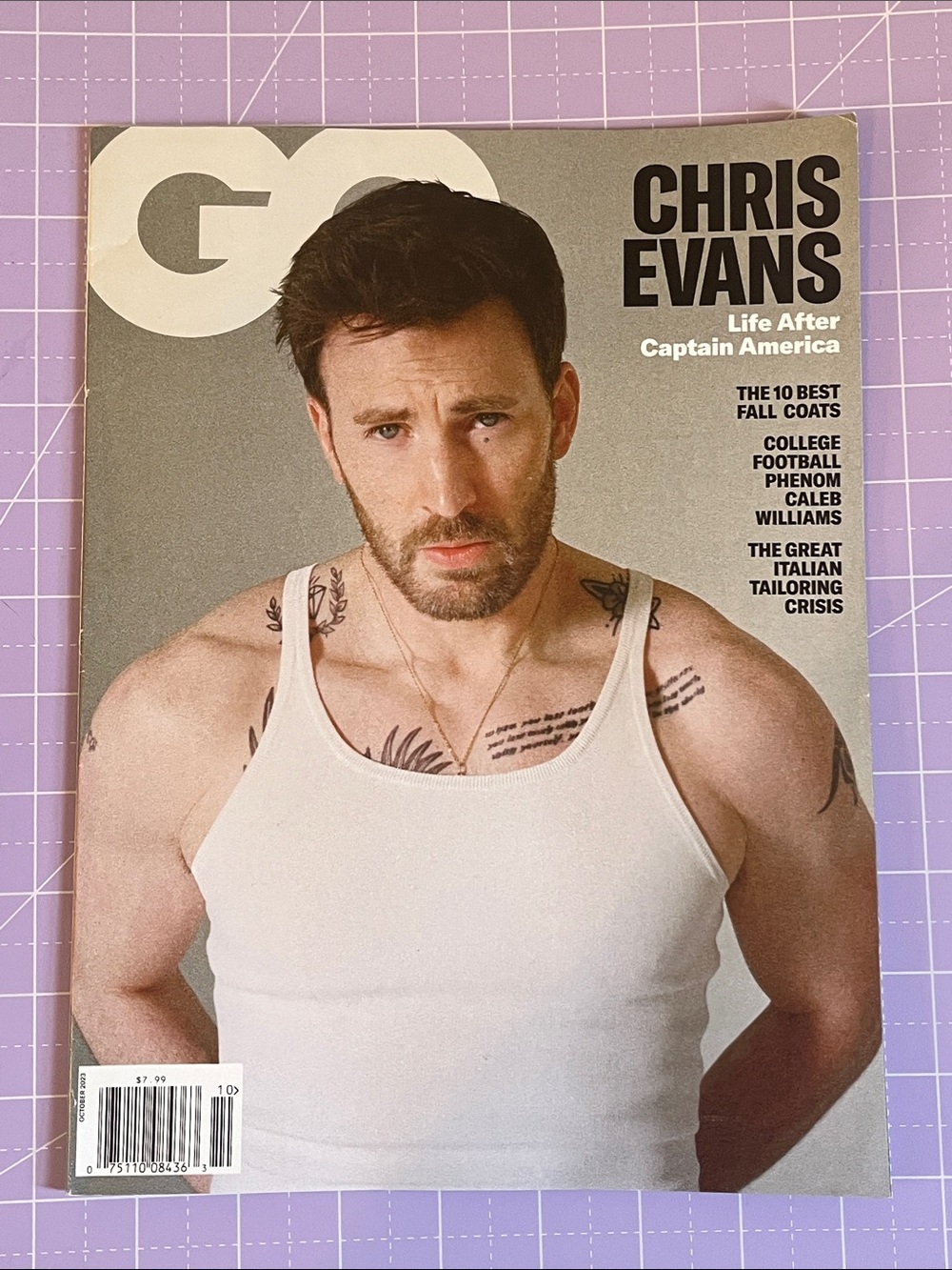 GQ Magazine October 2023 Chris Evans Life After Captain America, Caleb Williams